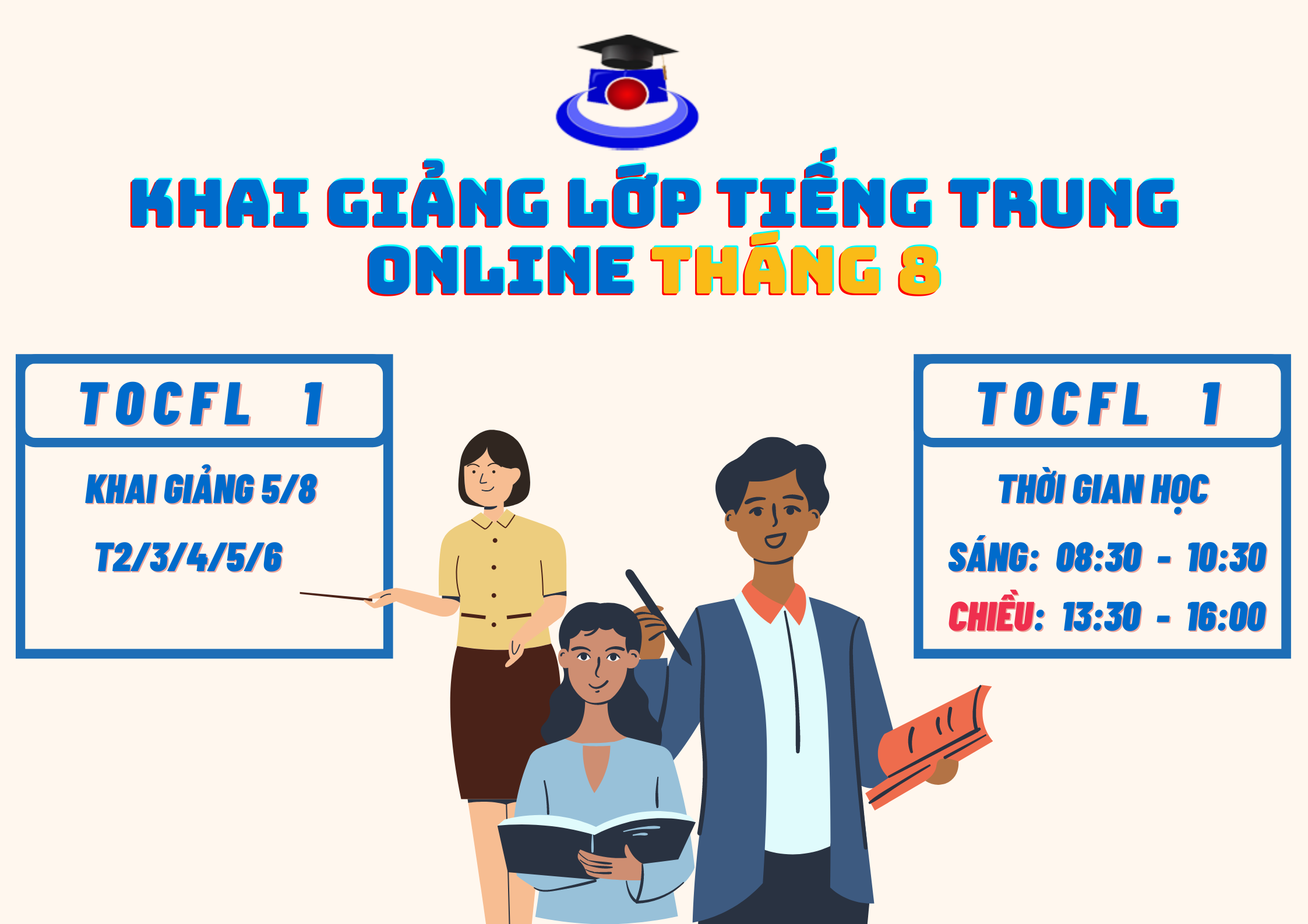 khai giảng lớp tiếng trung tháng 8 online - DU HỌC CỬU TƯ